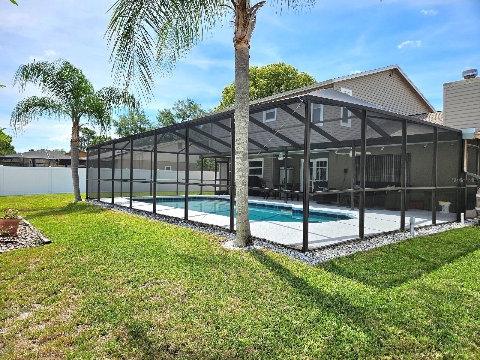 Spacious backyard