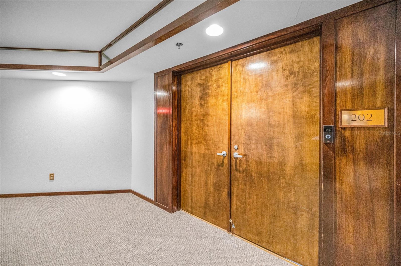 Unit entry on the second floor