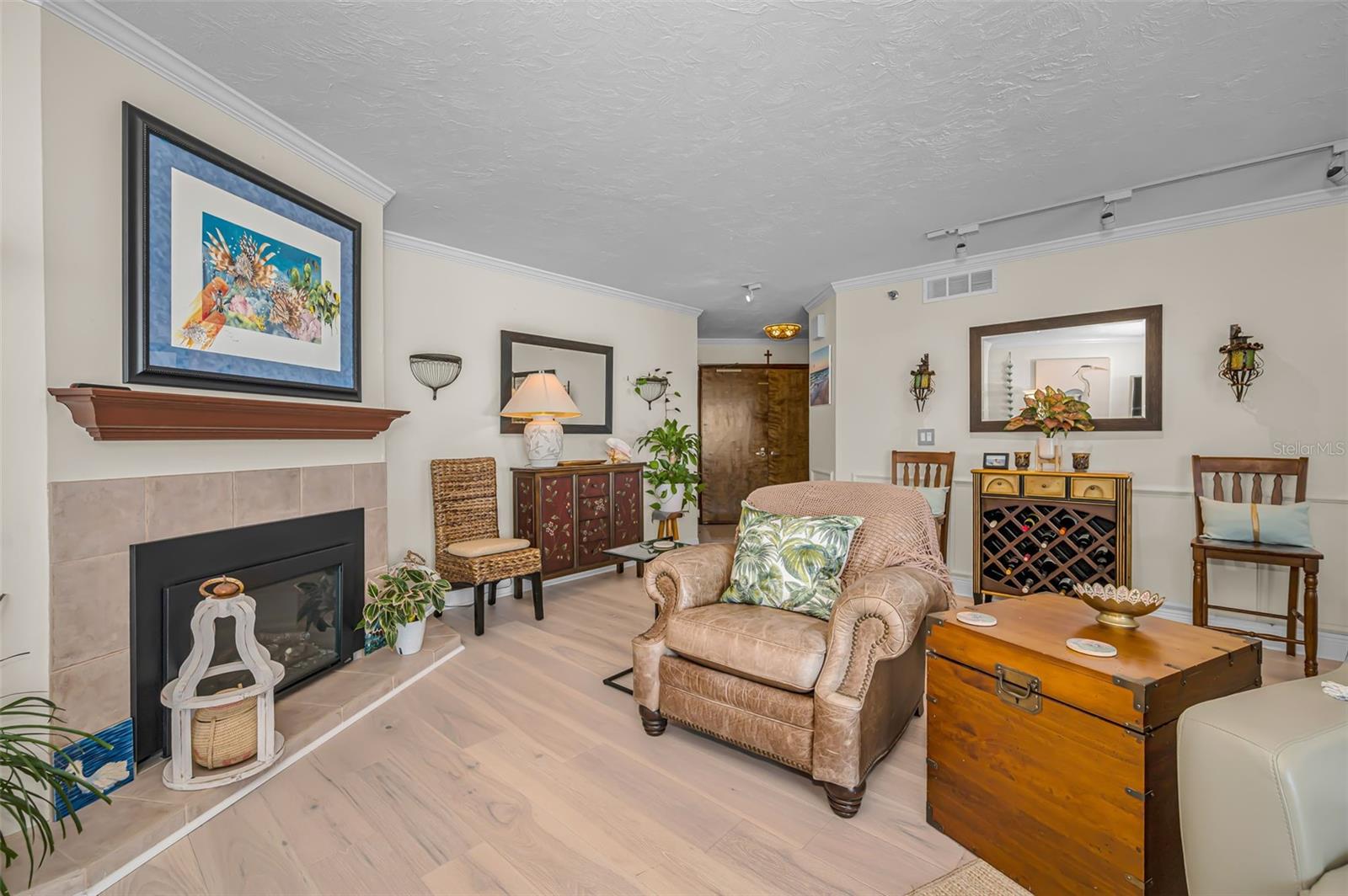Step into your large Living Room with a beautiful fireplace!