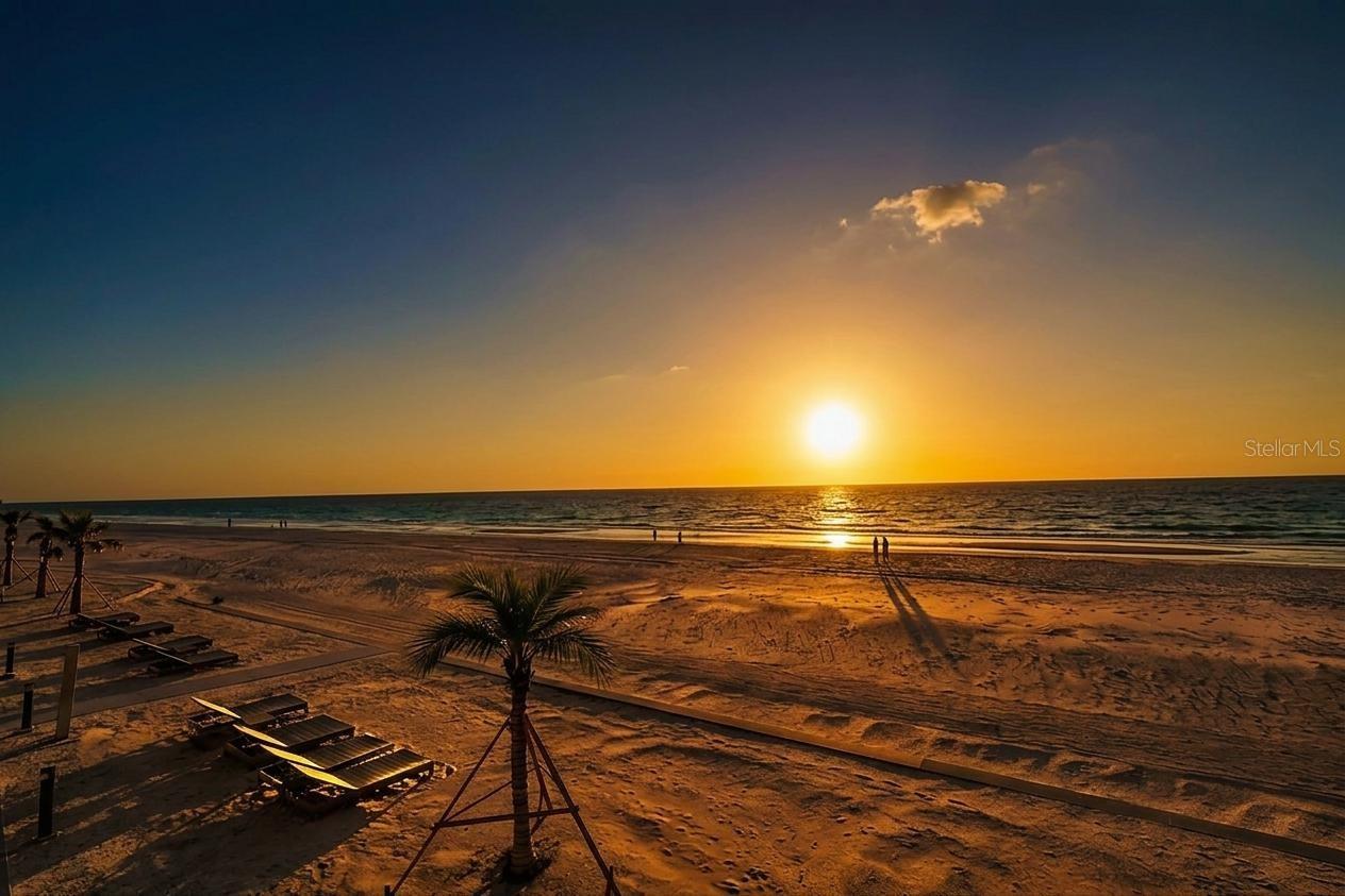 Sunset on the Beach - view from Unit 202 balcony!