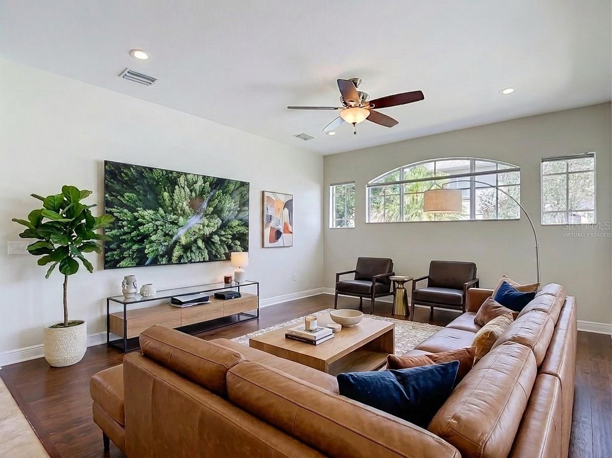 Virtually Staged Family Room
