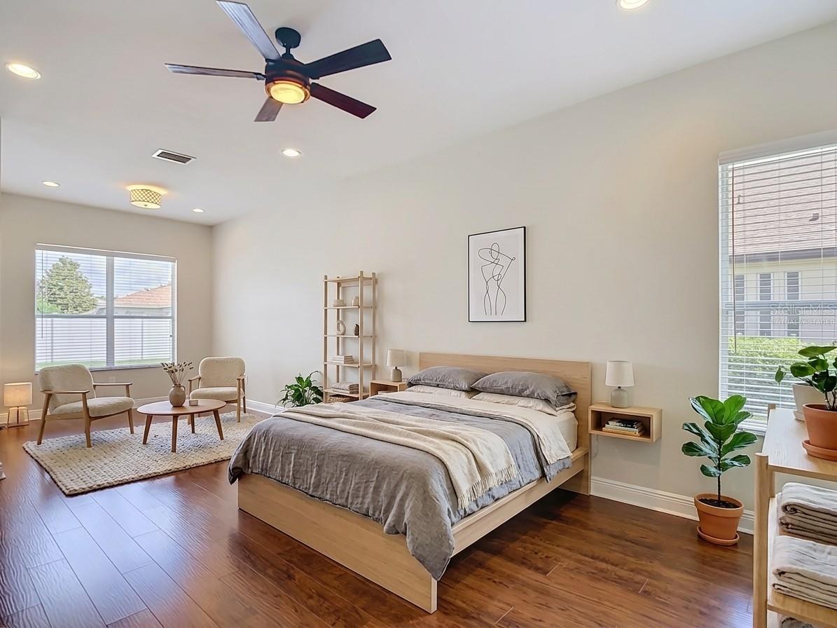 Virtually Staged Primary Bedroom