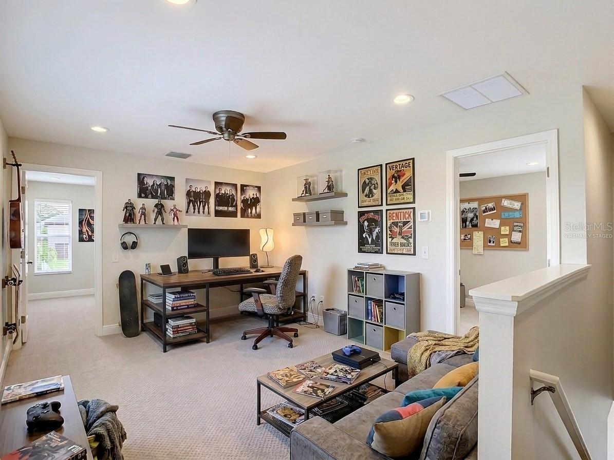 Virtually Staged "Loft" Area