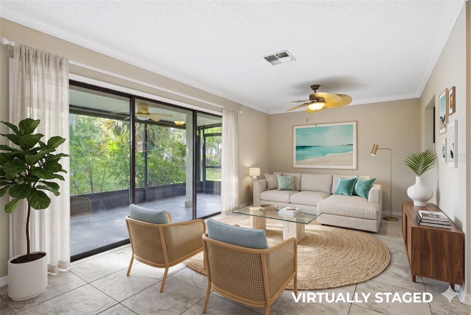 Living and Dining Room- Virtually Staged