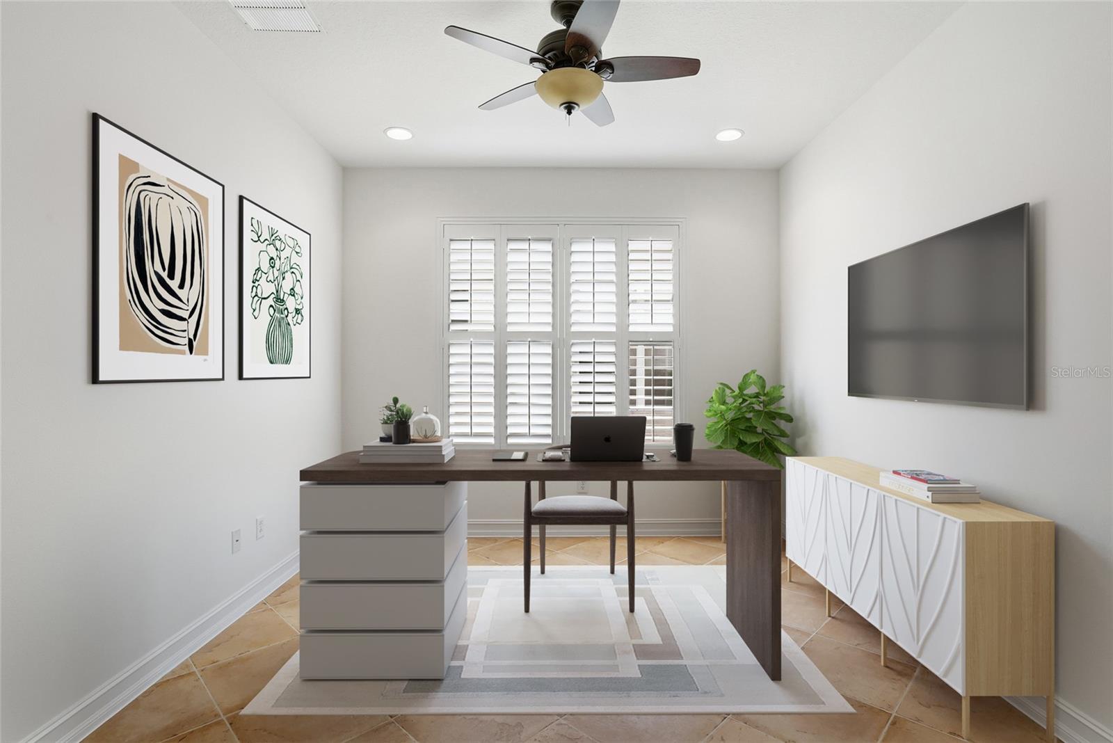 Office/ Den / Study with double doors