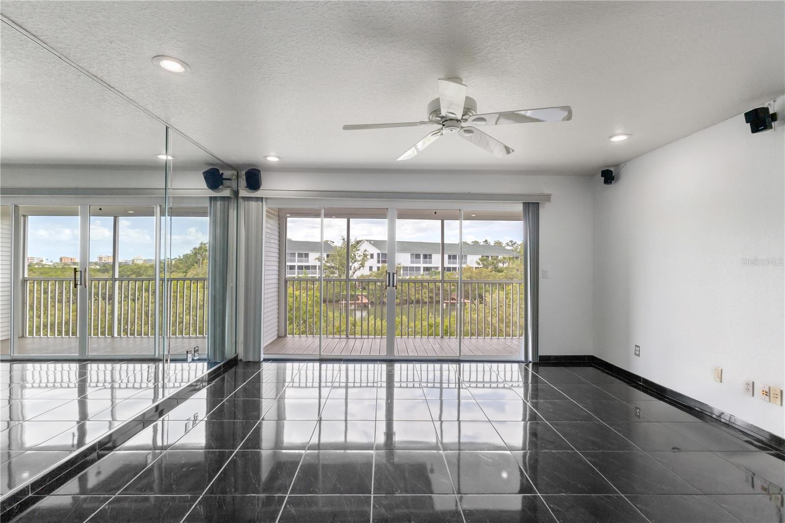 Second story balcony sliders