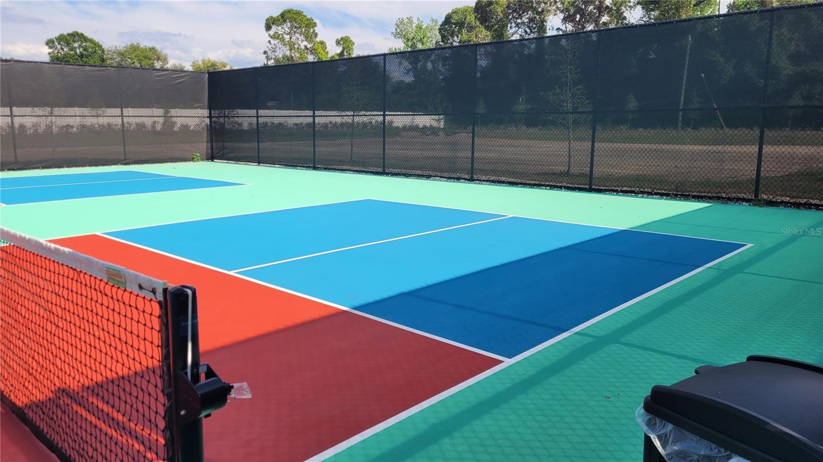 Newly constructed pickleball courts