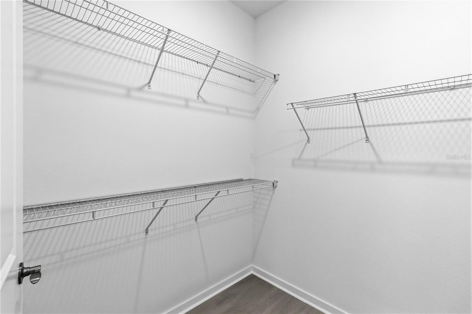 Large closet space ready for organized everyday living.
