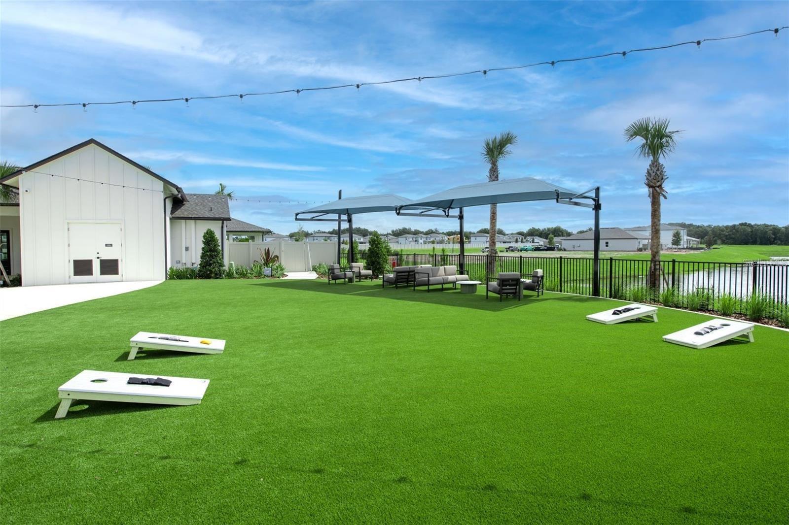 Outdoor game lawn adds another fun way to enjoy the Spencer Glen lifestyle.
