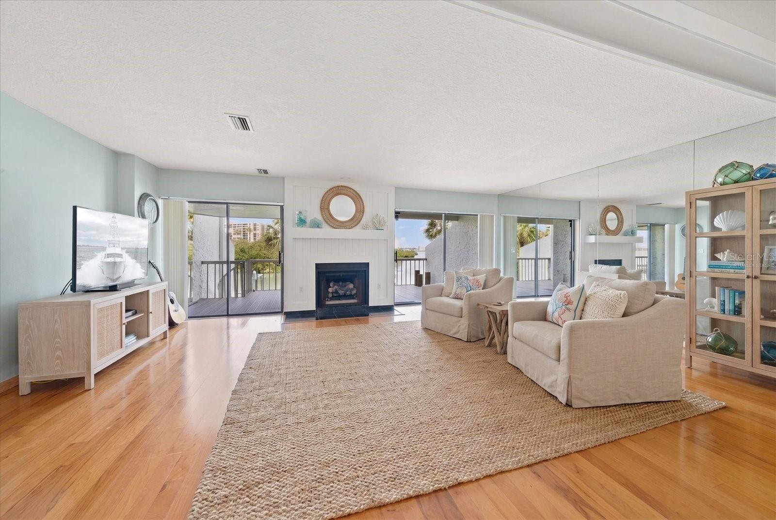 virtually staged living room area