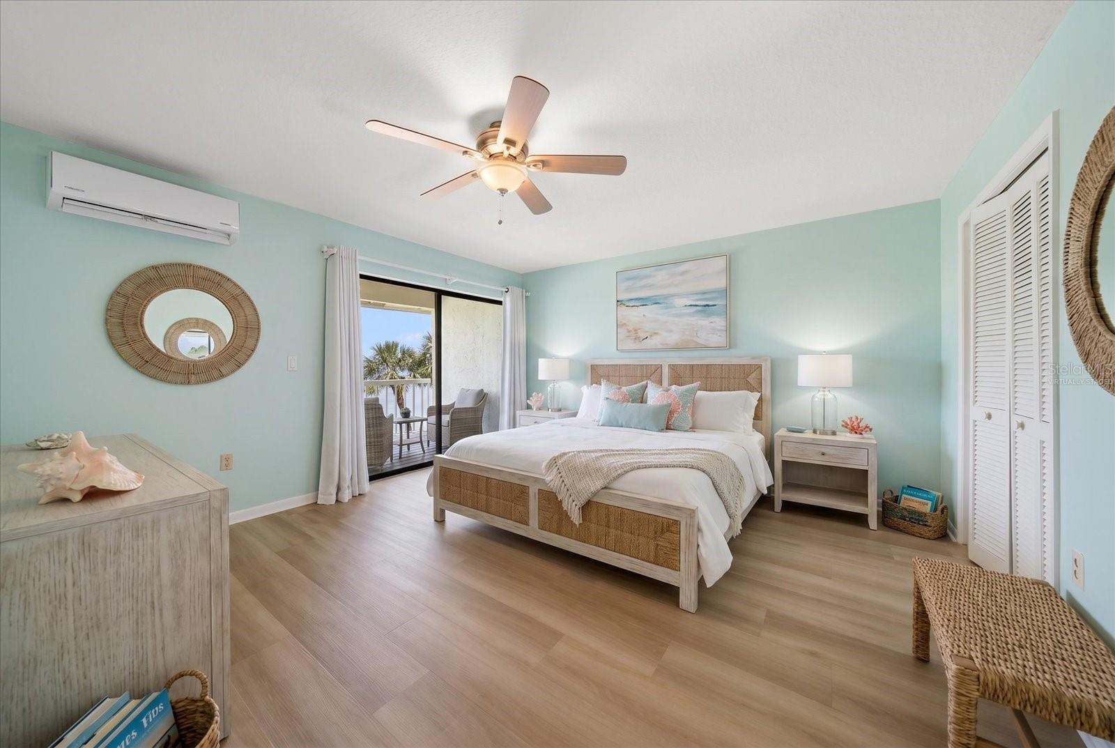 virtually staged primary bedroom