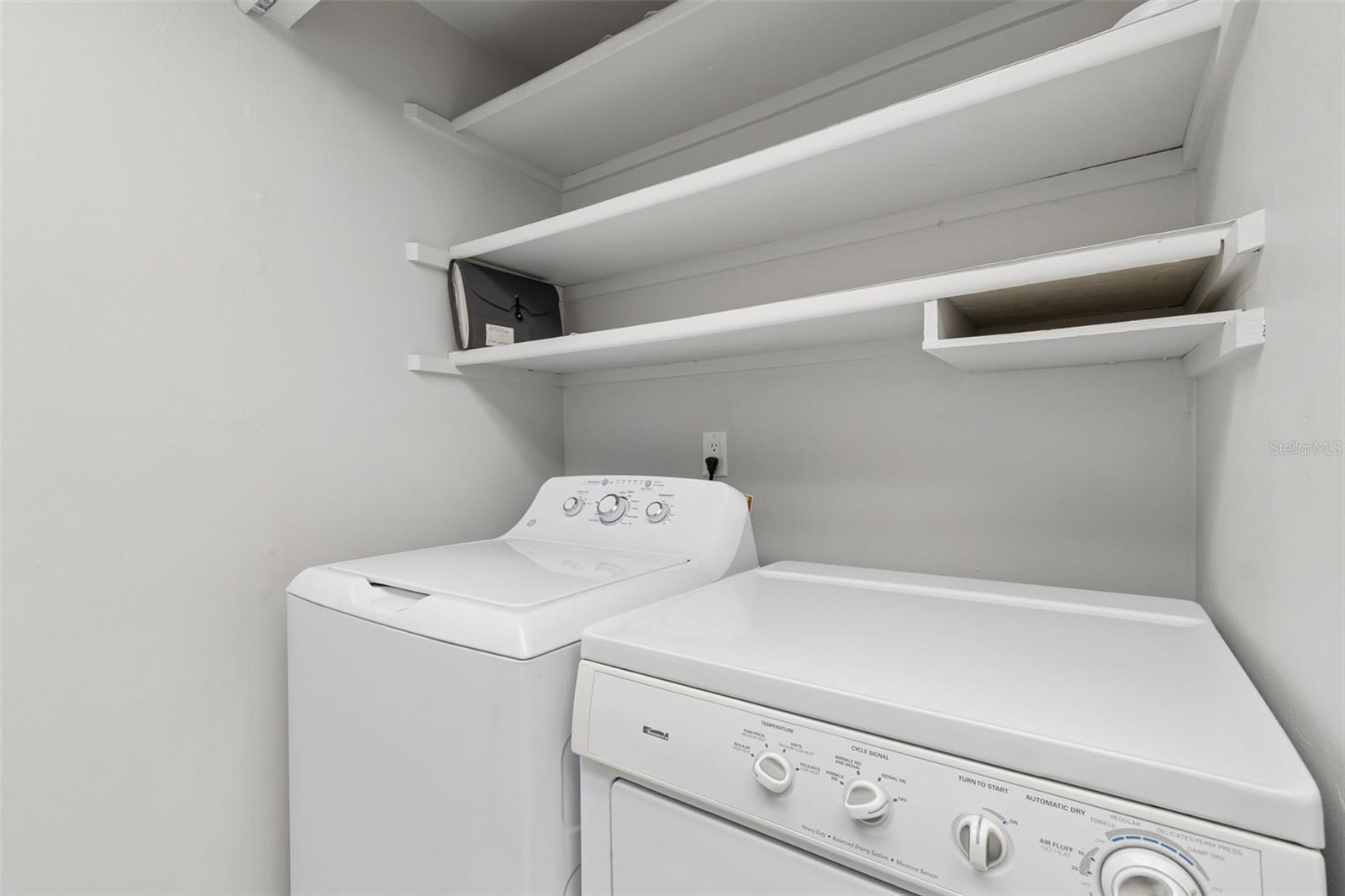Laundry closet in kitchen