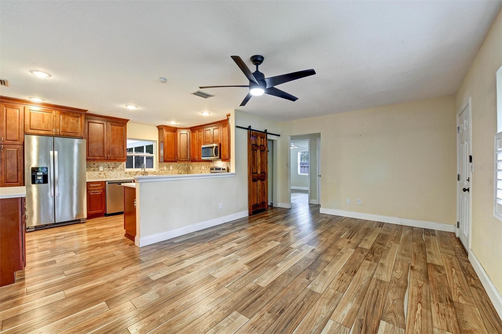 Open Concept Living Rm./Kitchen Area