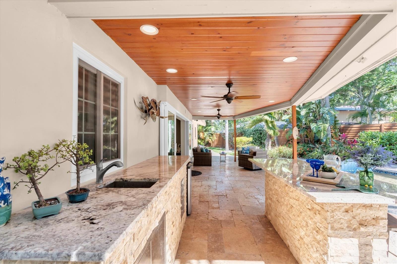 Beautiful outdoor kitchen.