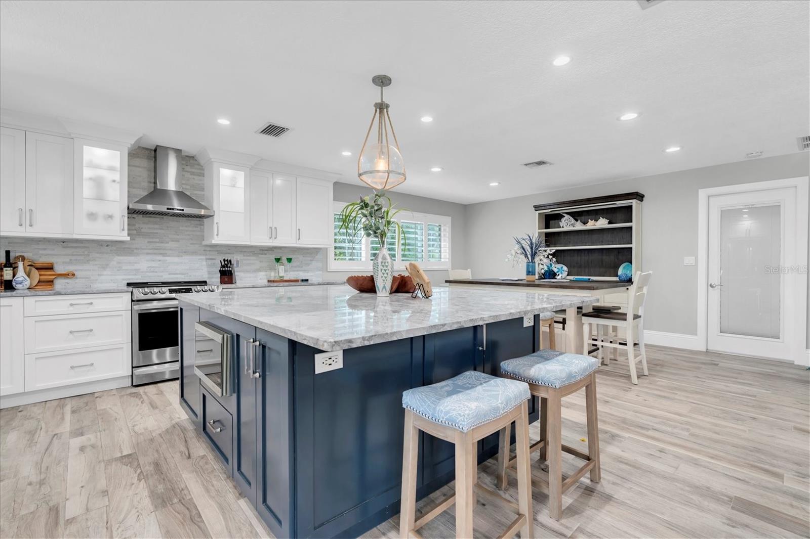 Massive 7x7 island at the heart of the home.
