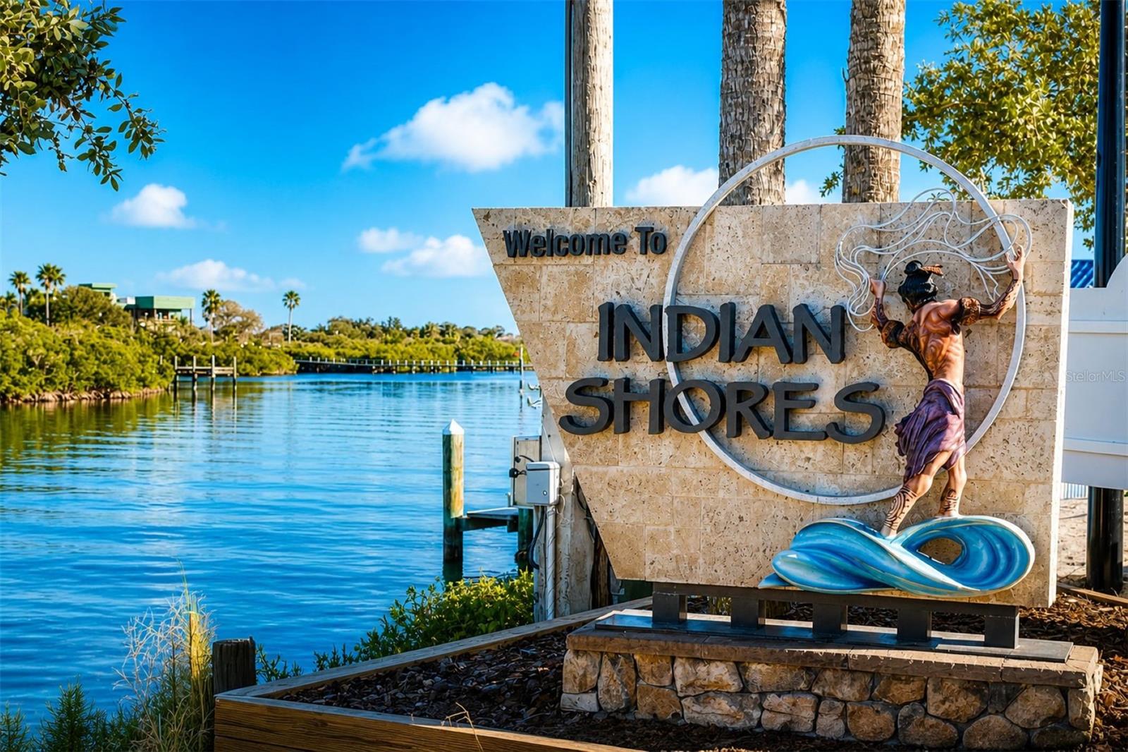 Indian shores Beach and intracoastal waterway and parks  1.5 miles away