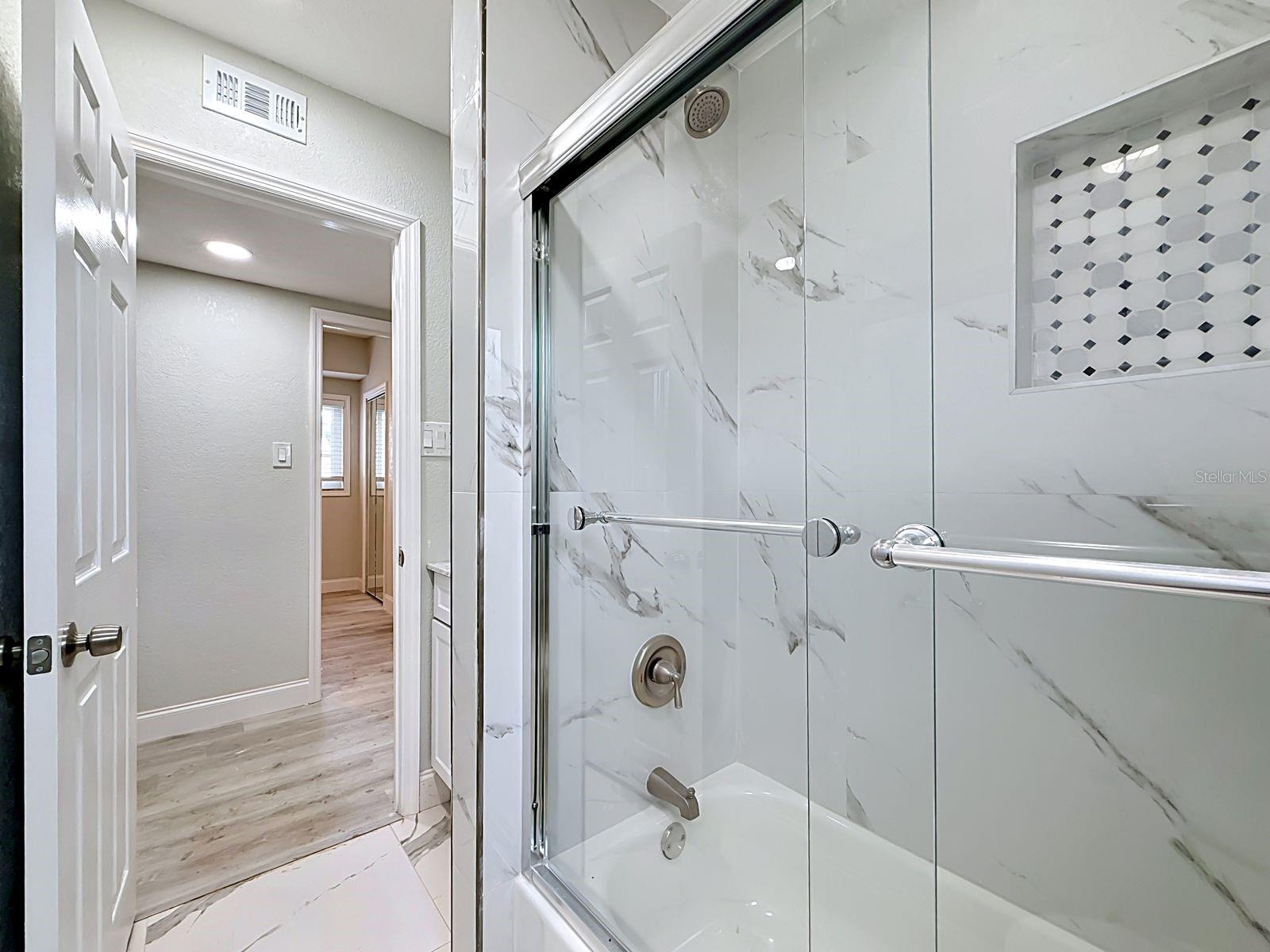 Hall Bath with Tub and Shower
