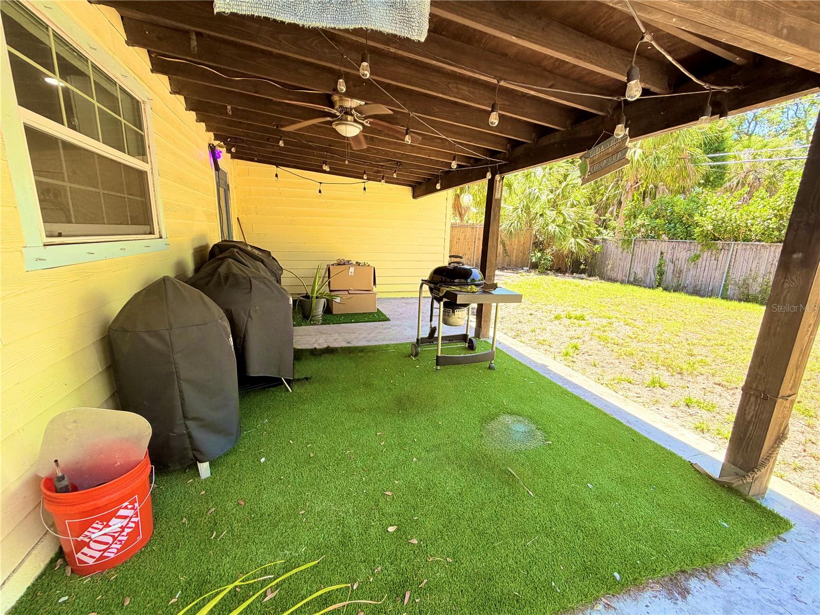 Covered back patio