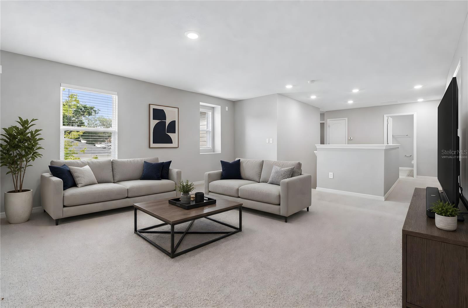 Upstairs Game / Living Area - Virtually Staged