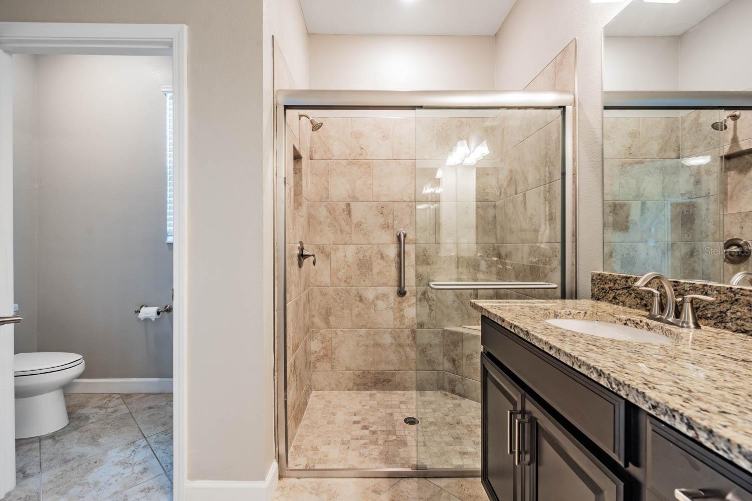 Large glass shower