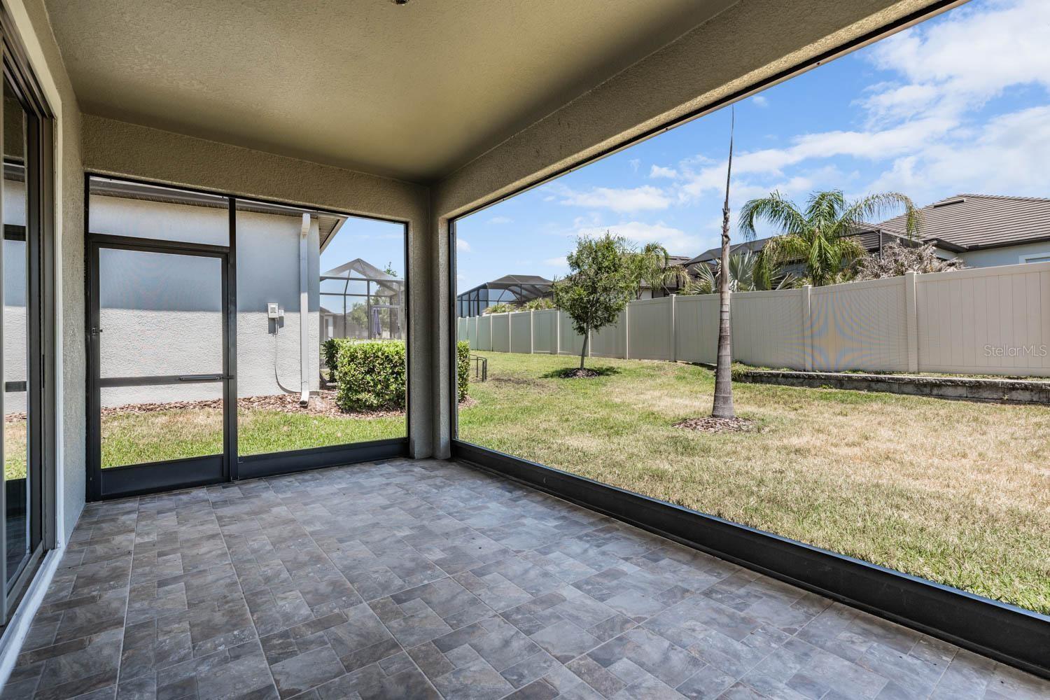 Tiled and screened lanai