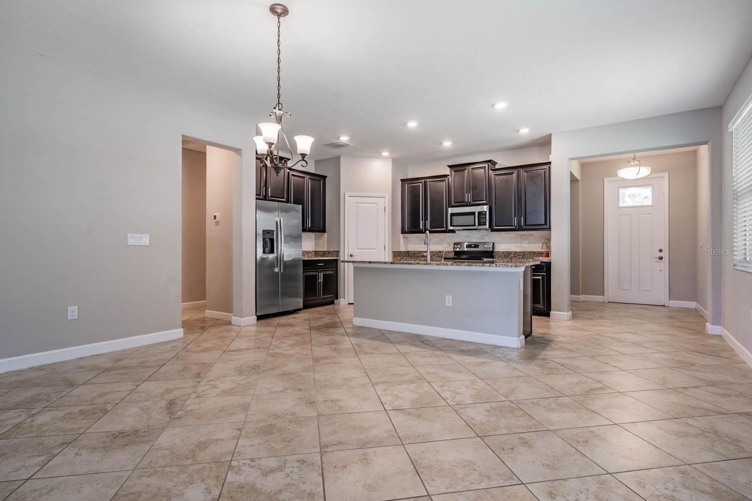 Kitchen open to living space