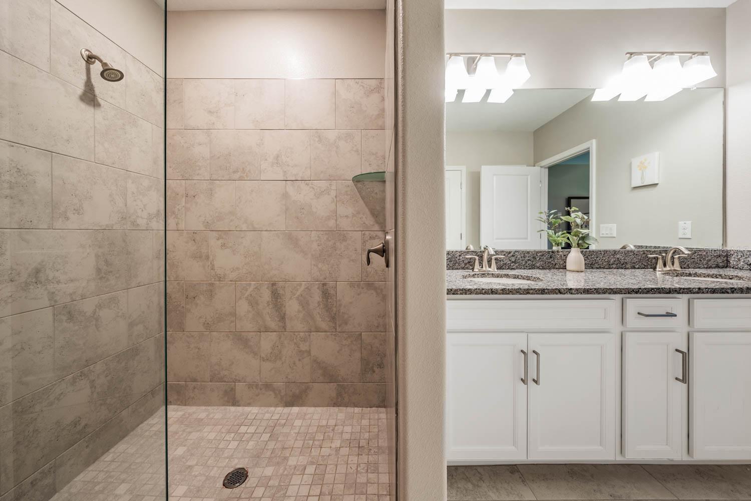 Large walk-in shower