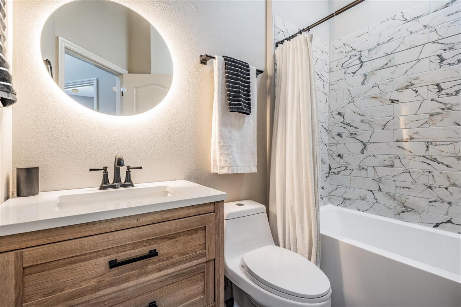 Updated secondary bathroom