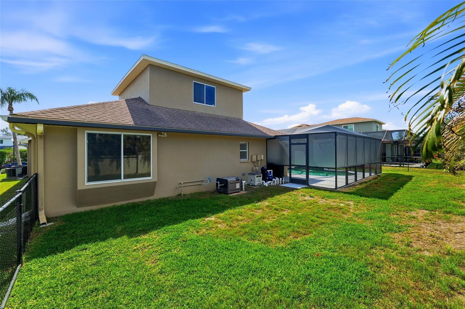 Spacious backyard