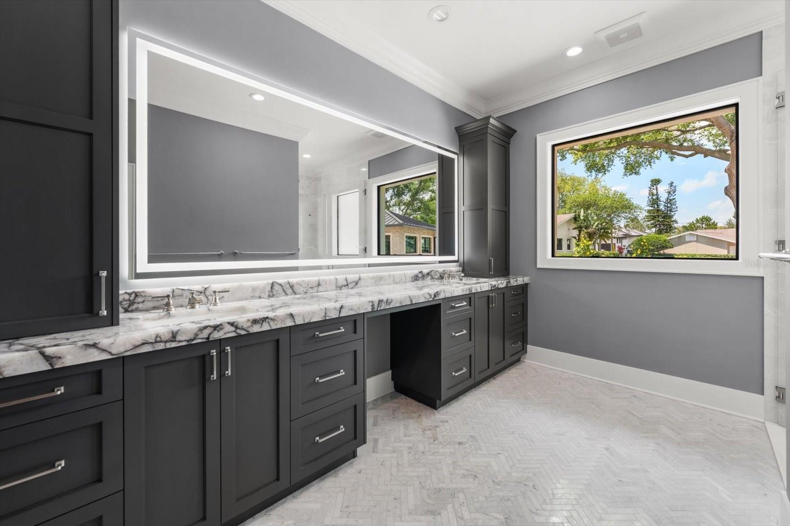 Primary Bath with walk in closets