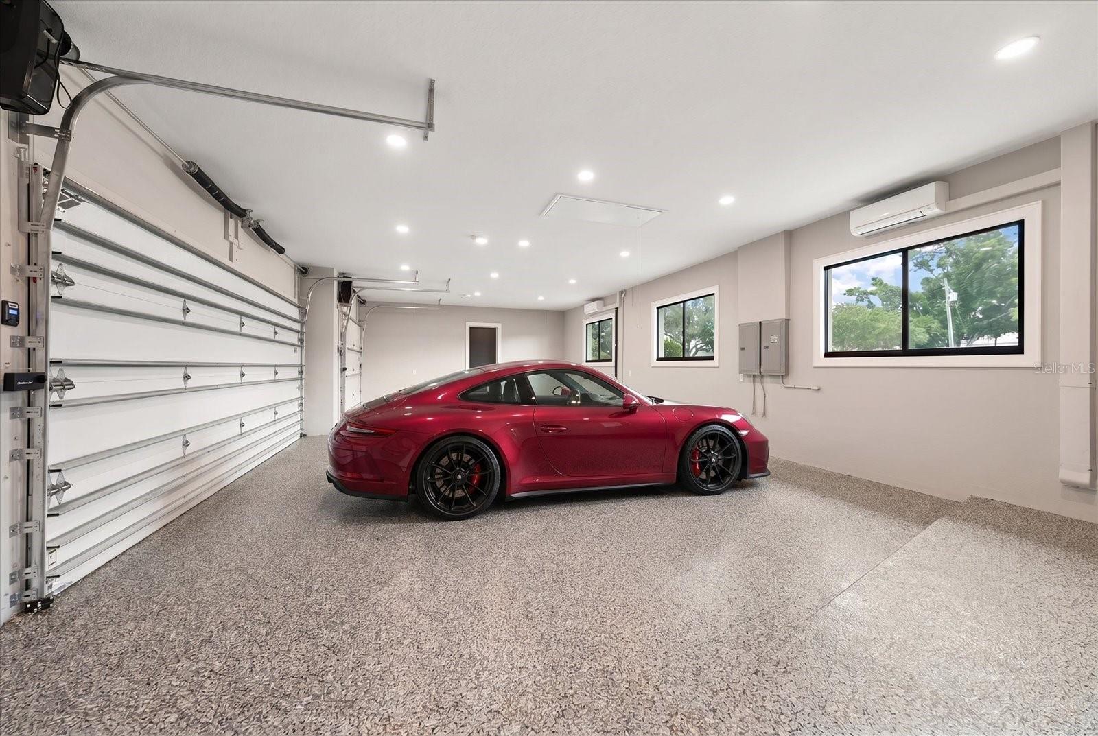 3 car garage with high ceilings