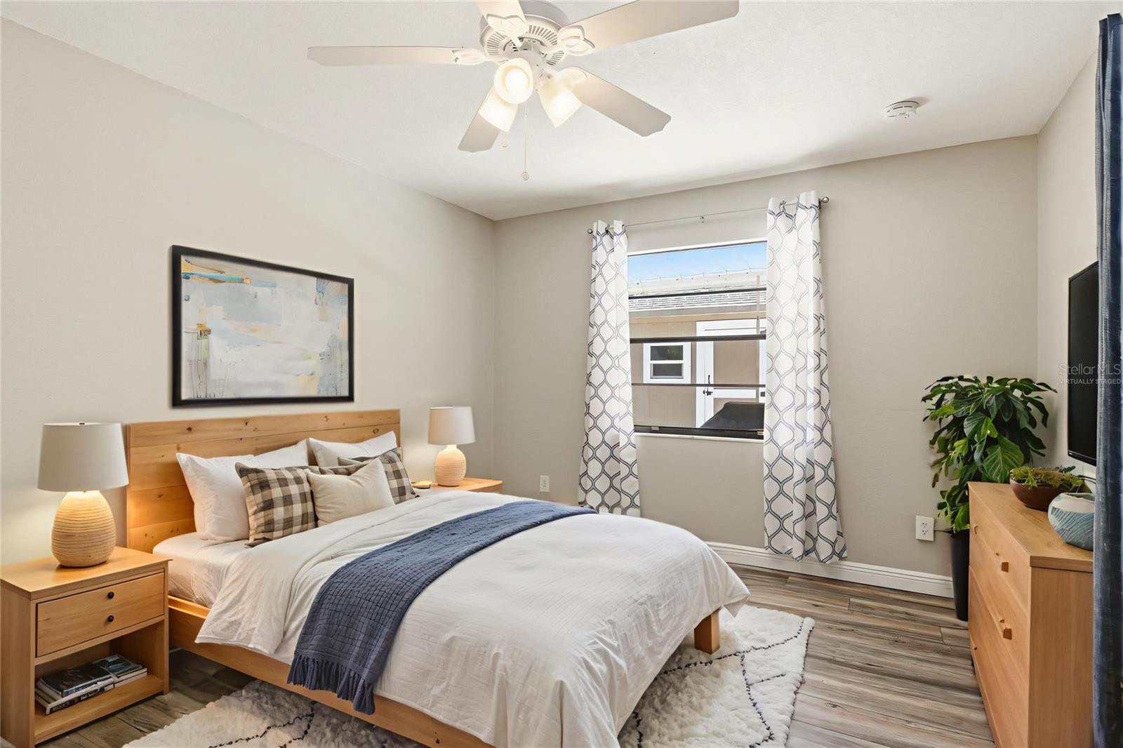 Virtually staged bedroom #2