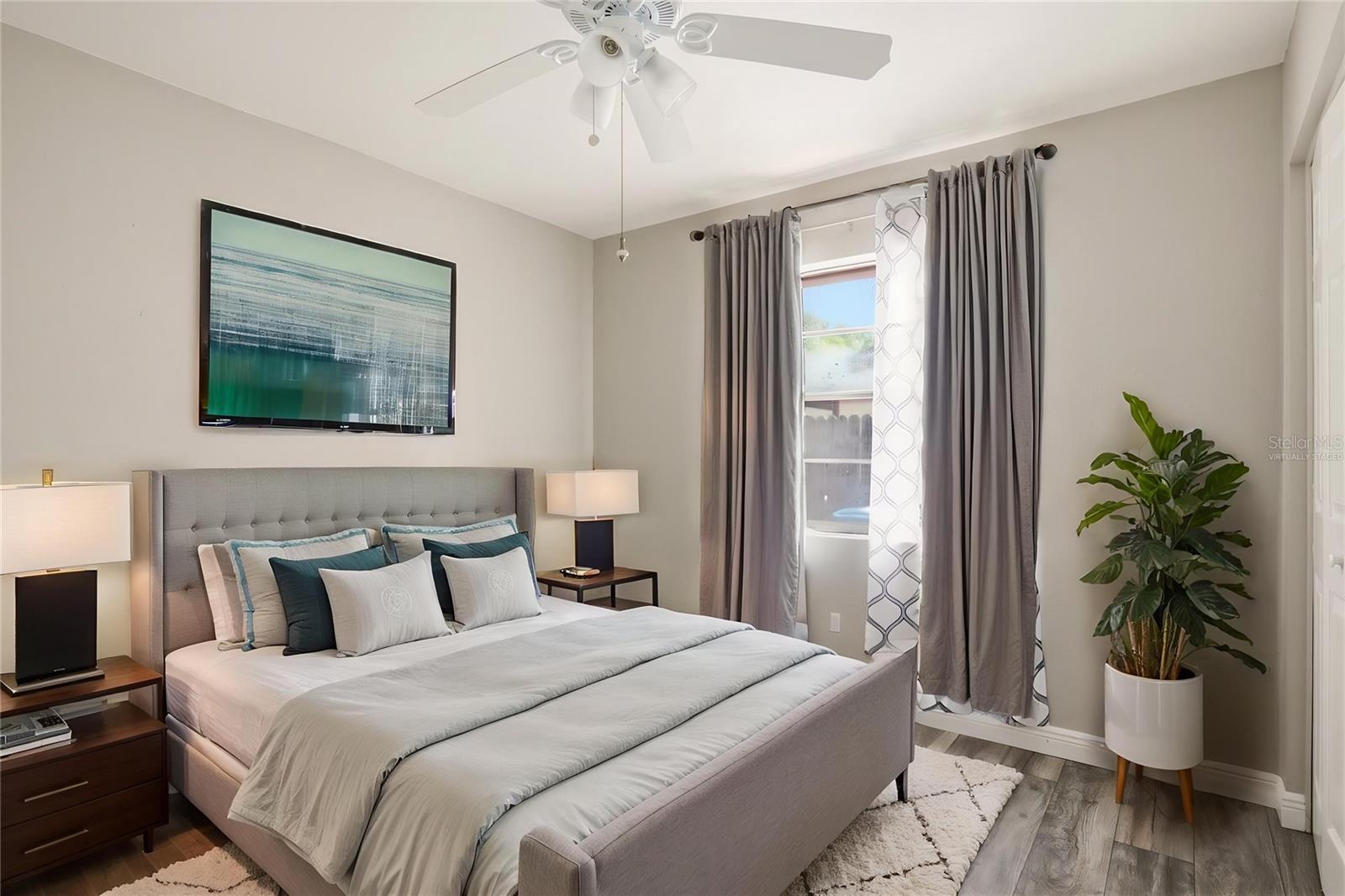 Virtually staged bedroom #3