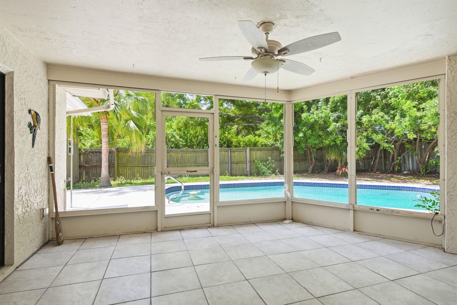 Screened lanai