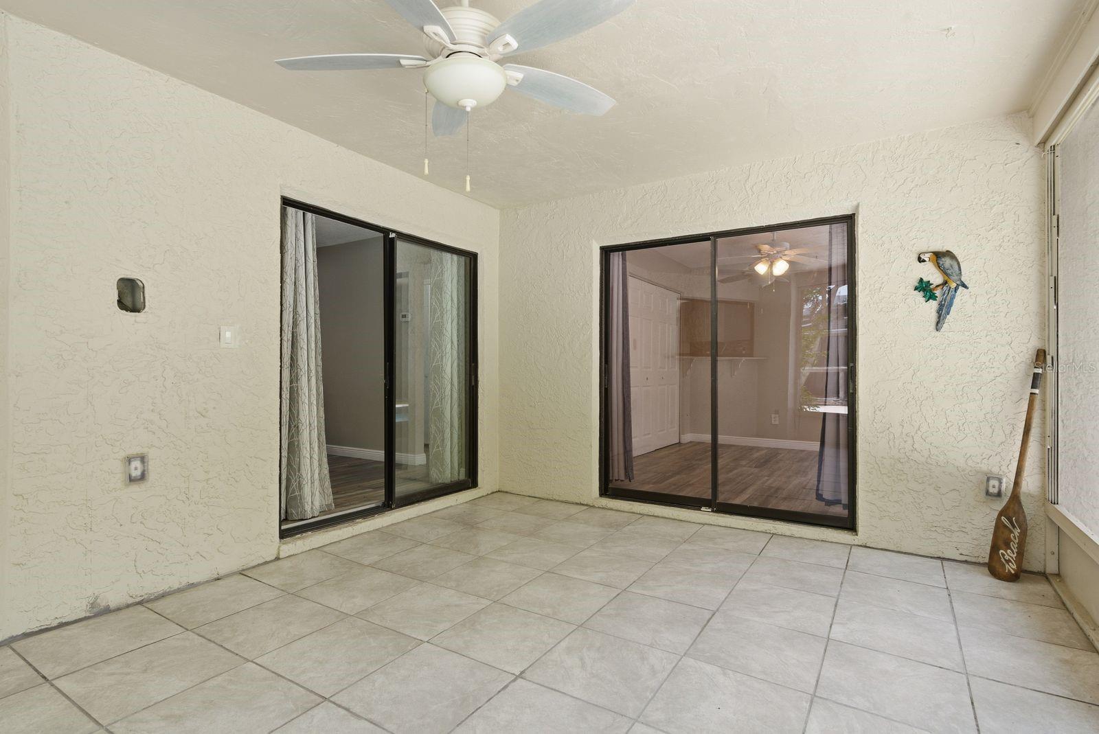 Sliders on lanai to dining room and bedroom #2