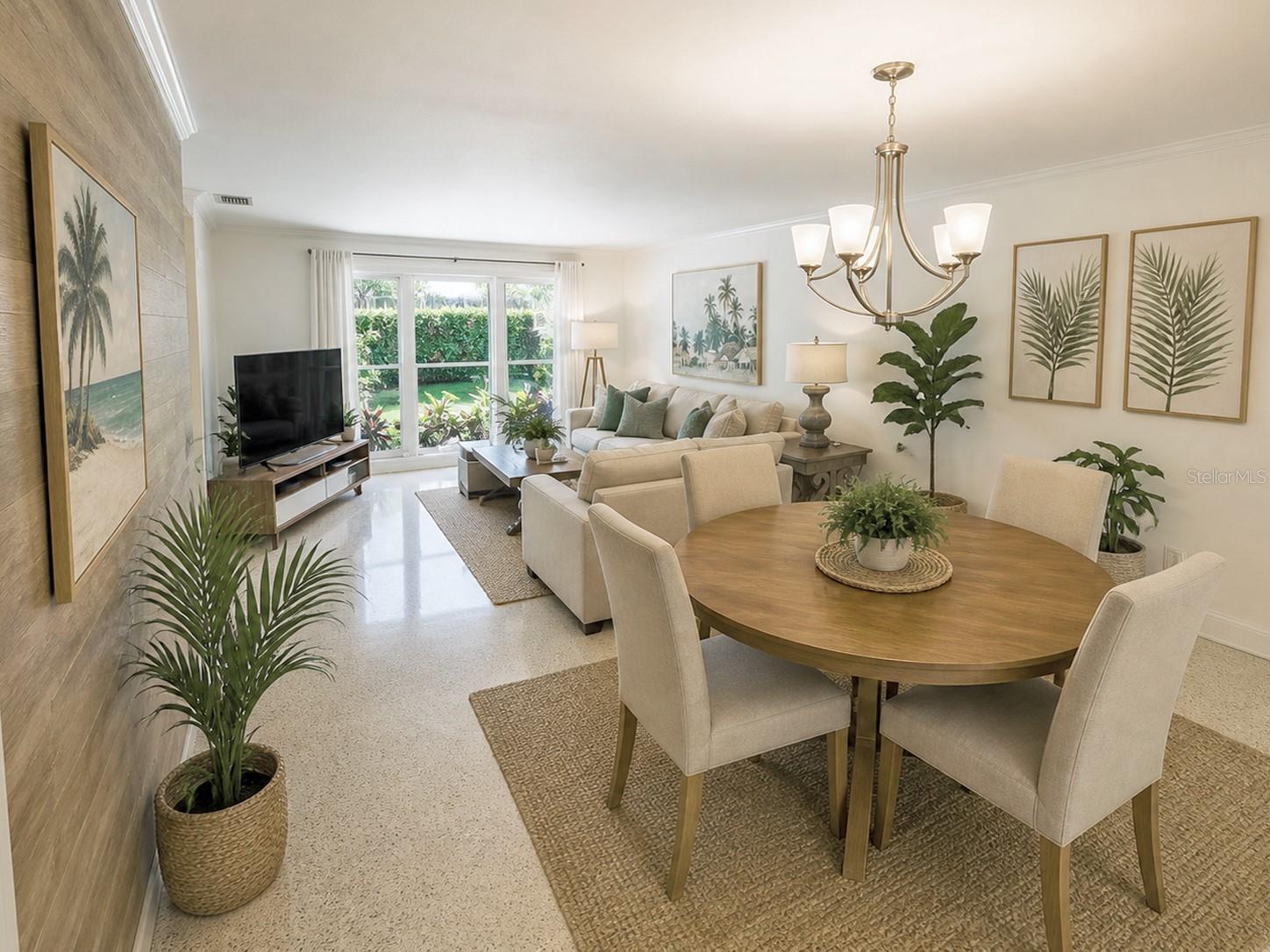 Virtually Modified Dining/Living Room