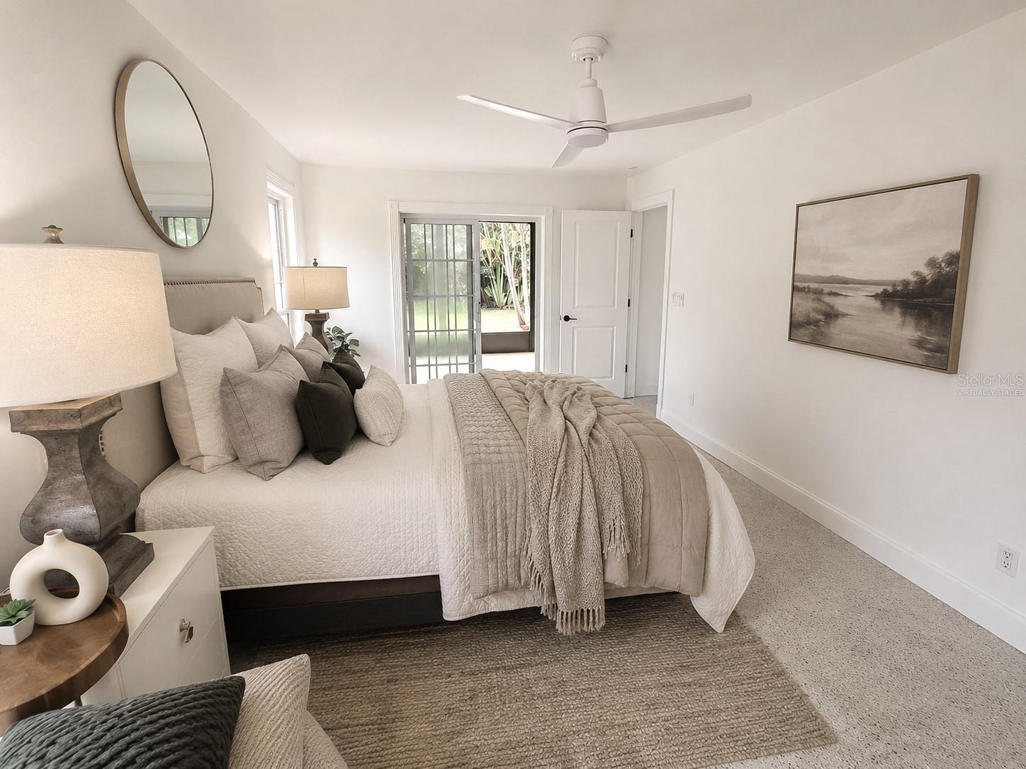 Virtually Staged Primary Bedroom