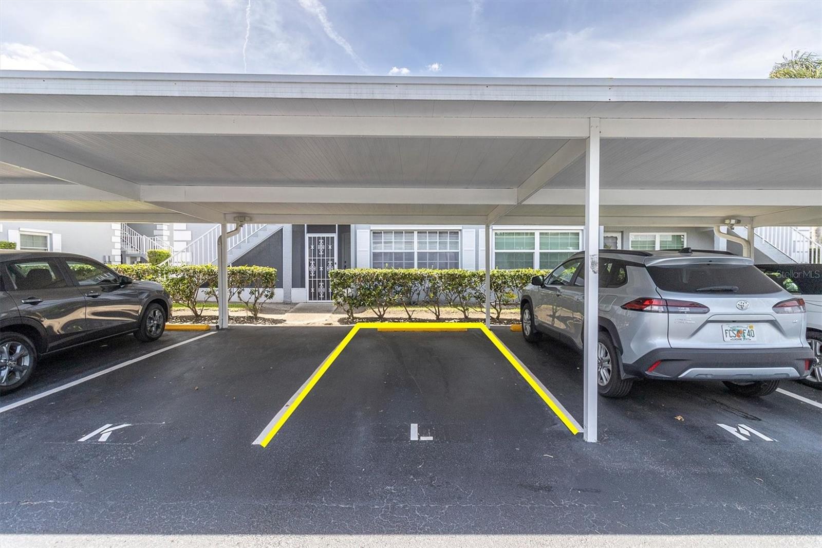 Covered parking space