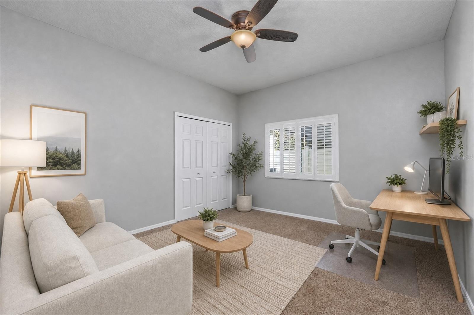 DOwnstairs bedroom/office!