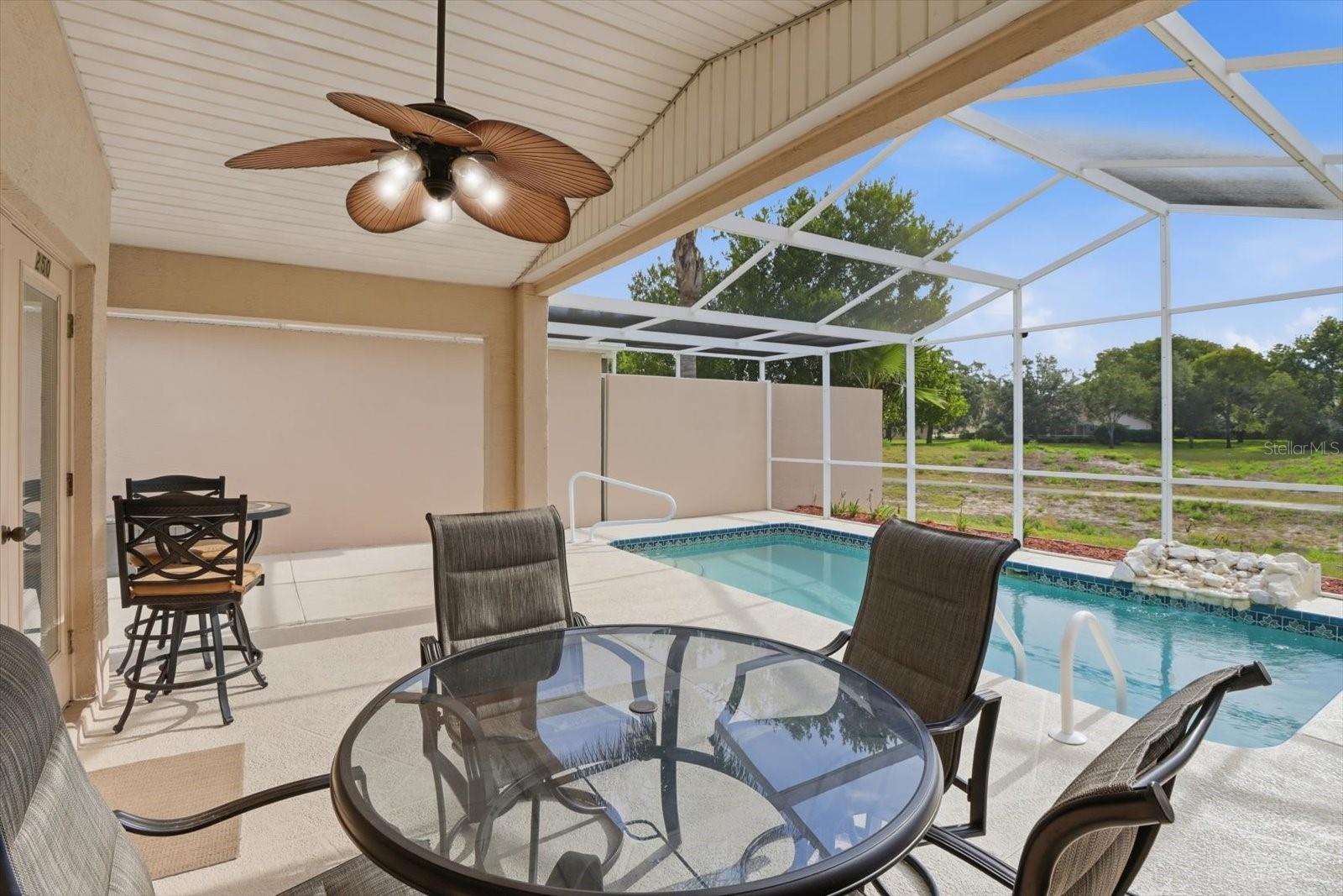Covered Lanai and pool