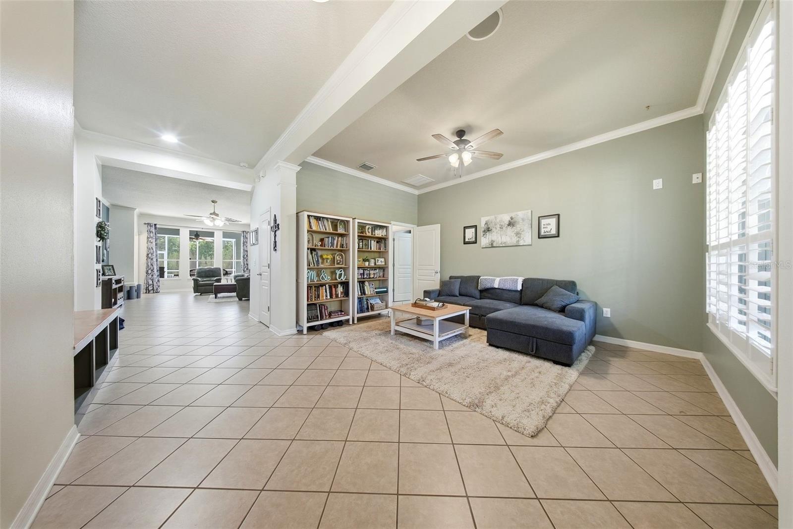 WIDE foyer and living room