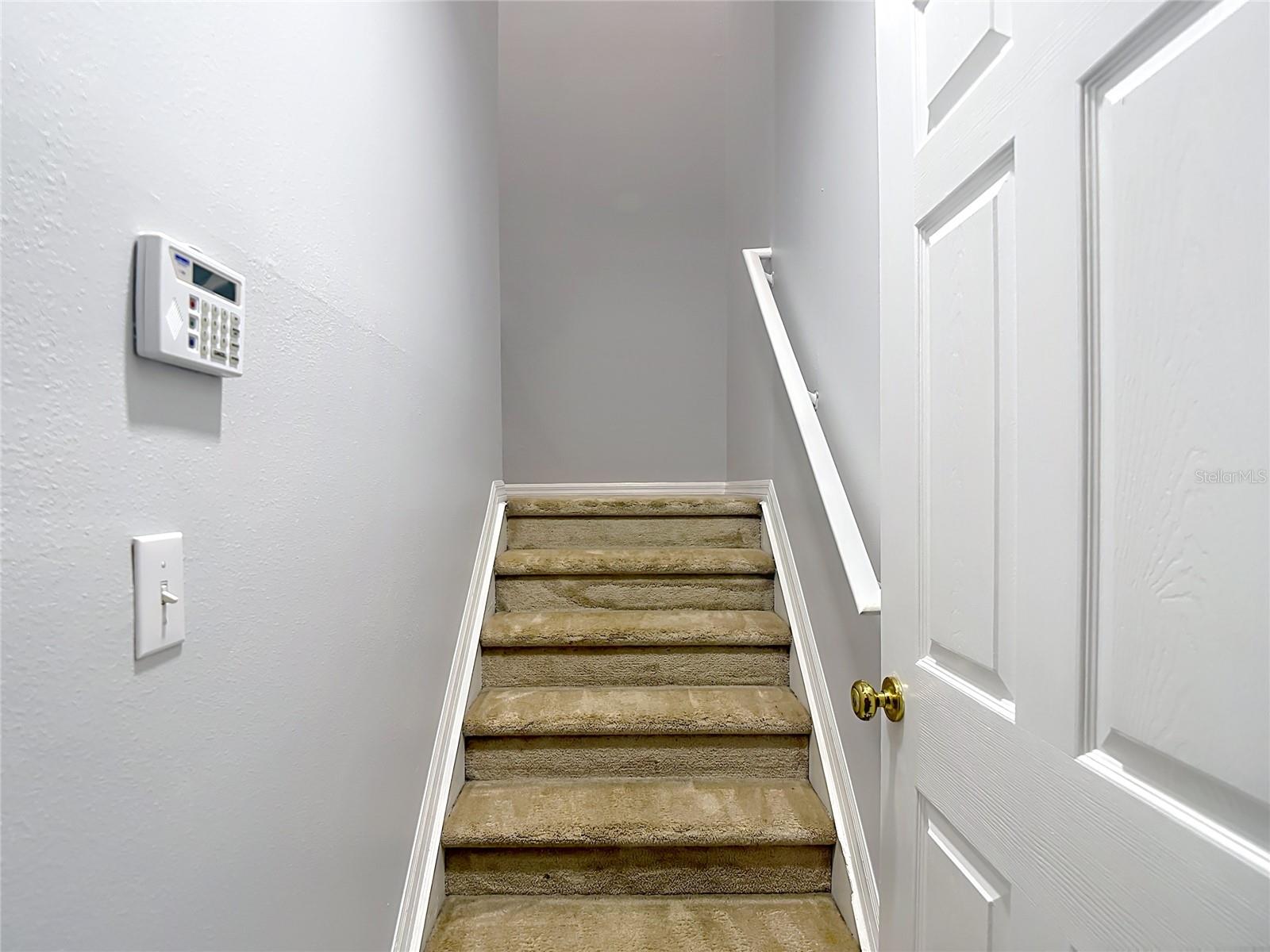 9502 W Park Village 108 stairs from garage entry up to condo