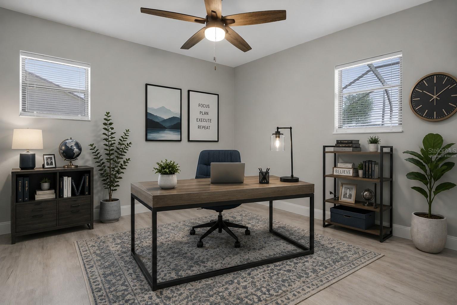 Virtually Staged - 3rd Bedroom - or could be an office
