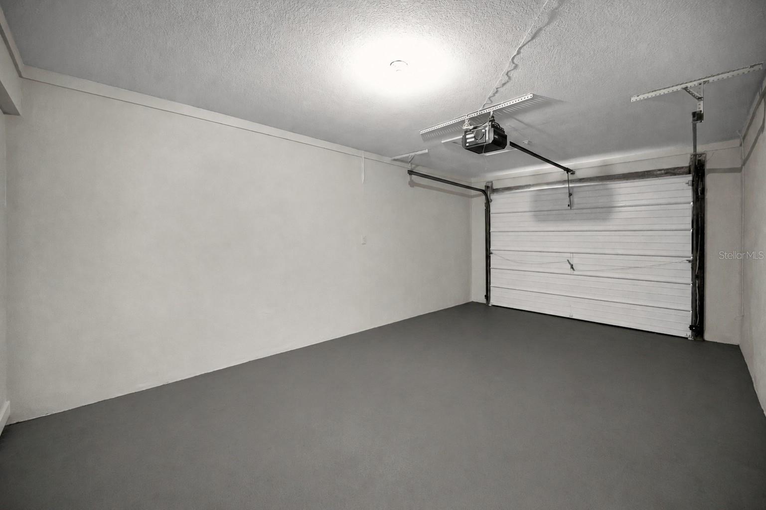 Spacious one car garage.
