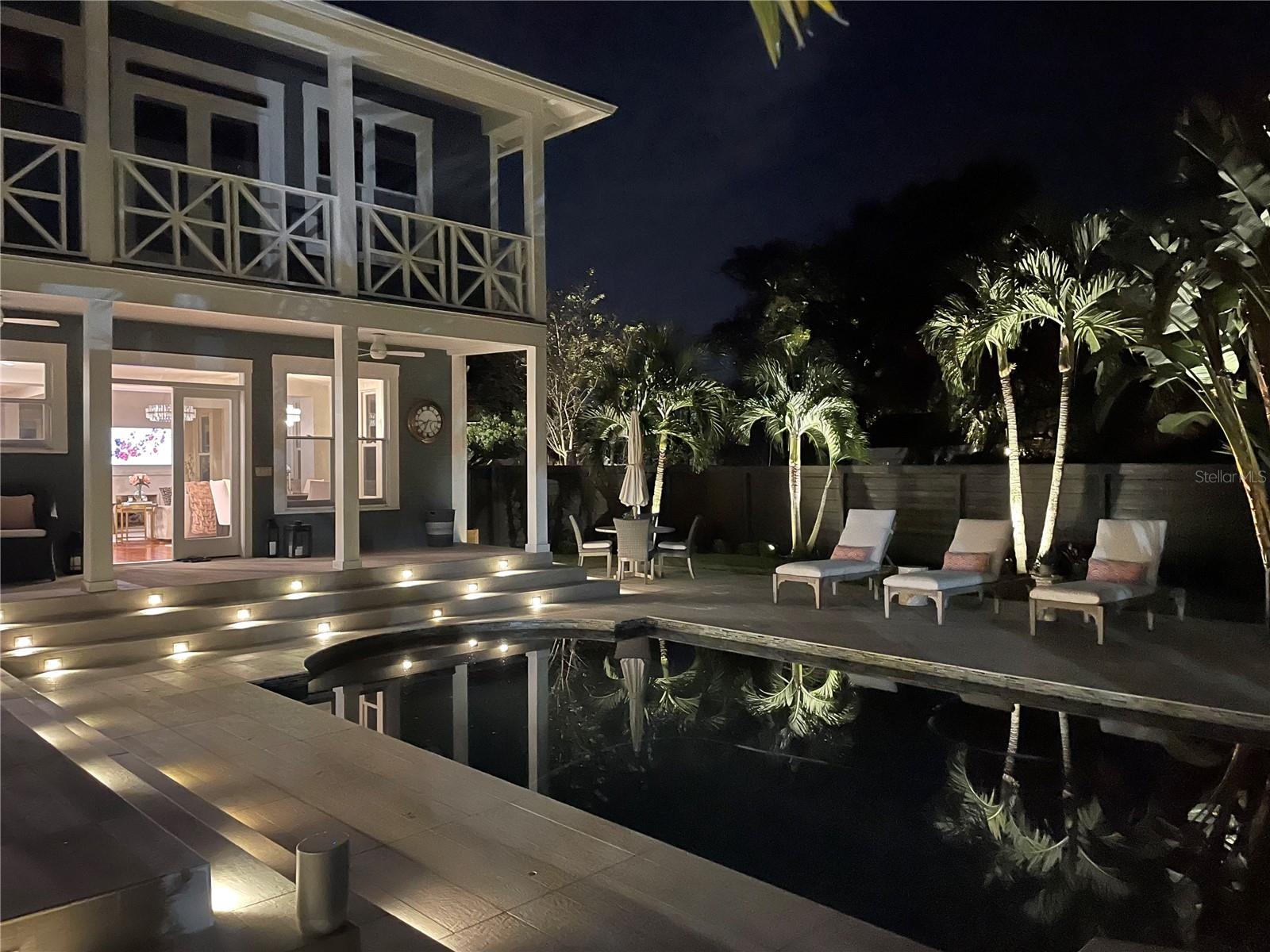 What a wonderful place to relax or entertain at night.