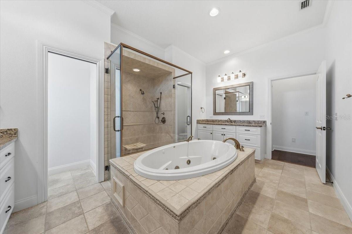 Relaxing soaking tub creating a spa-like experience