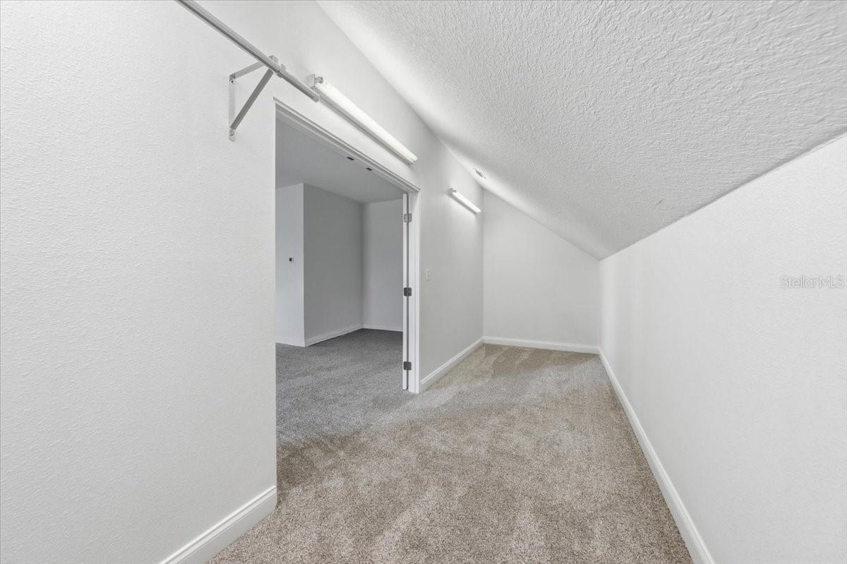 Additional upstairs storage space off bonus room