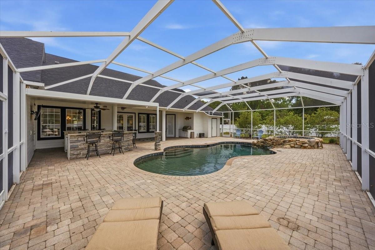 Heated pool and spa designed for year-round enjoyment