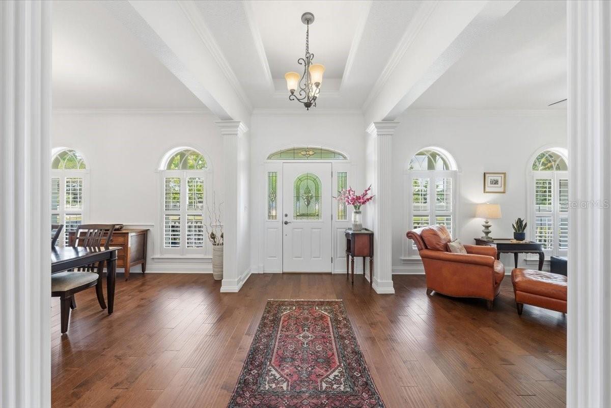 Grand entry introducing spacious, thoughtfully designed interiors