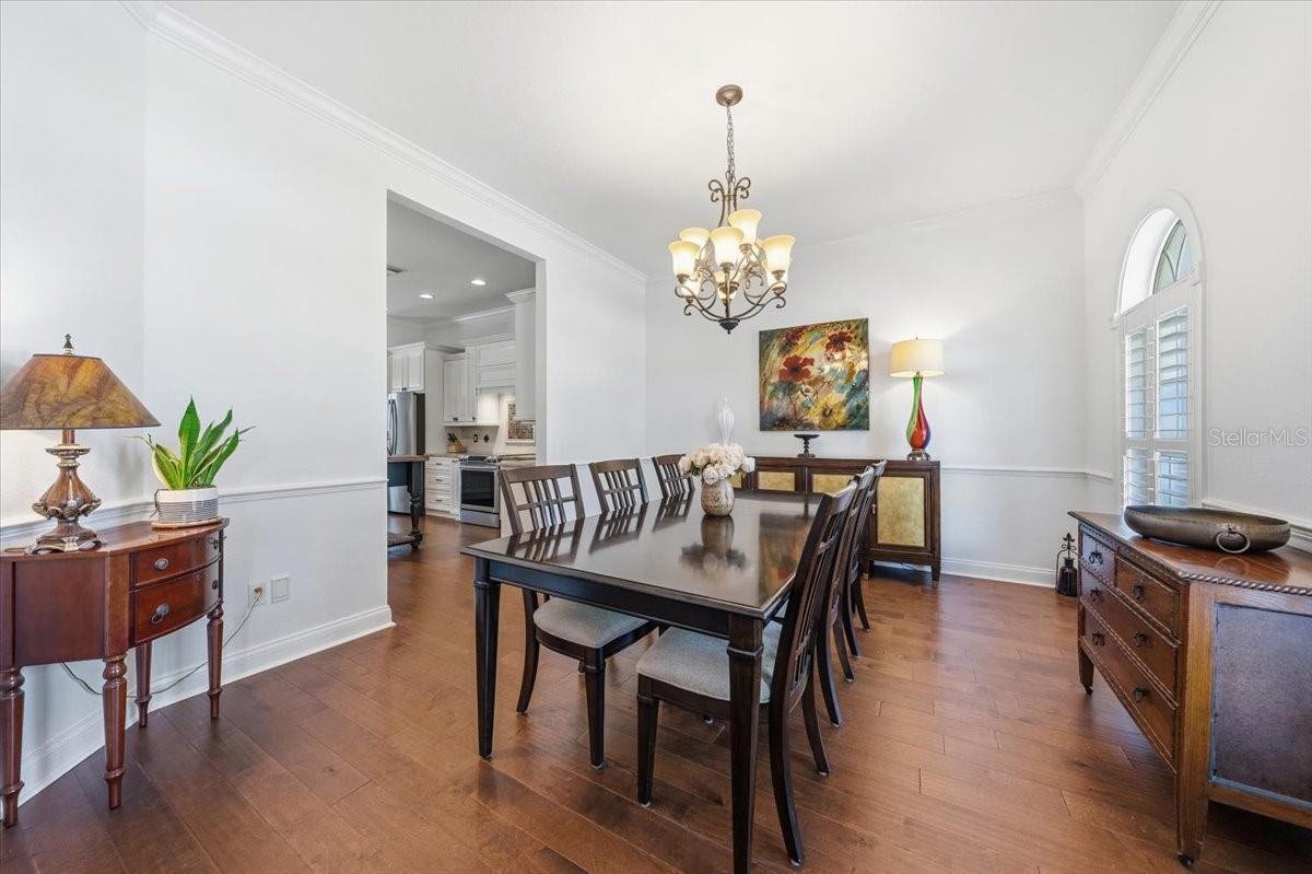 Elegant formal dining space with refined details